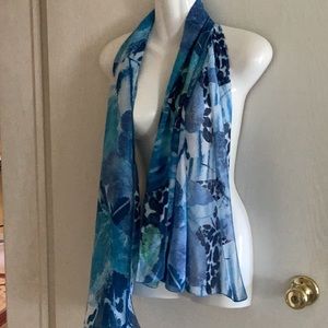 YBL Scarf Your best look  scarf blue leopard green  OS versatile ways to wear it